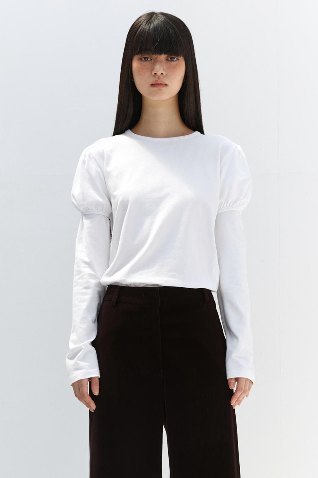 BALLOON LAYERED TEE (WHITE)