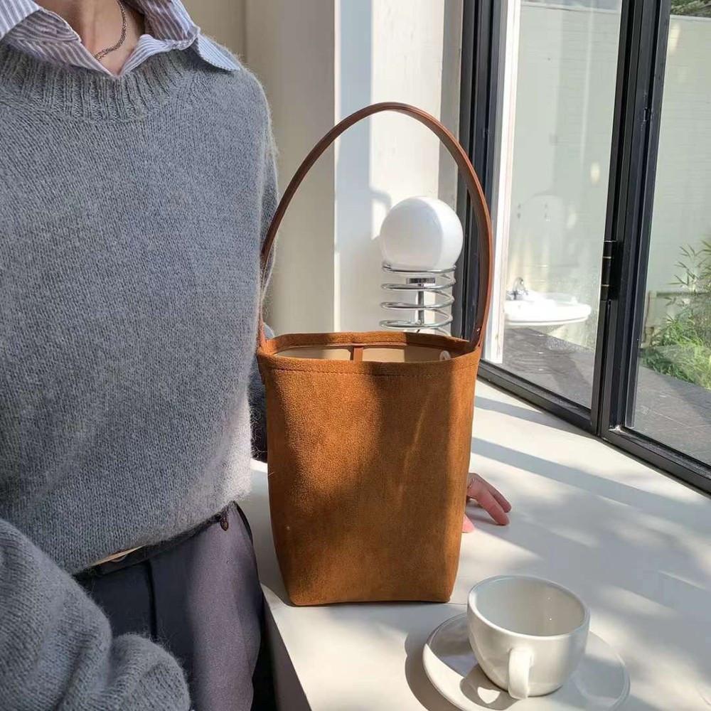 국산 여성 스웨이드 데일리 토트백