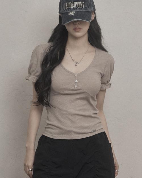 Puff Slub T-shirt (beige)