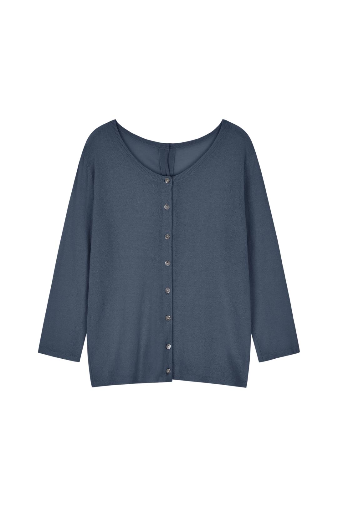 HALF & HALF CARDIGAN (MIDNIGHT BLUE)