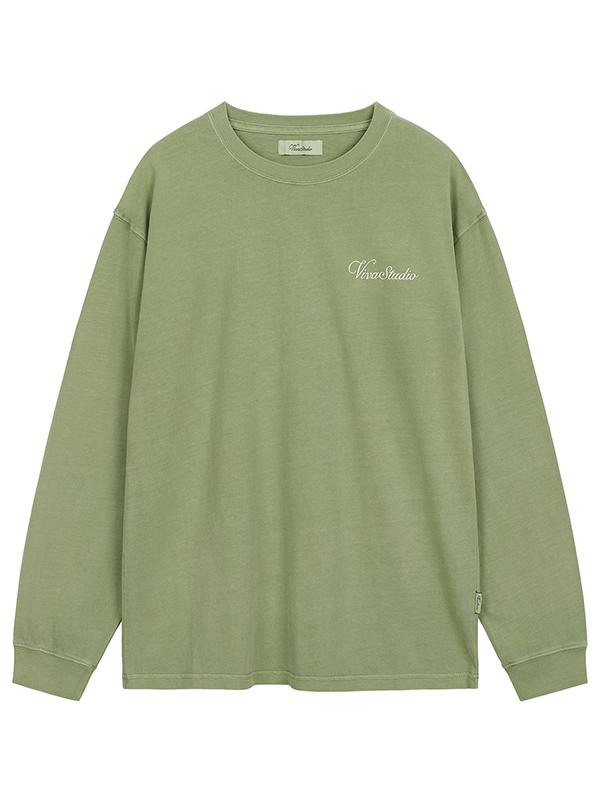CURSIVE LOGO LONG SLEEVE [LIGHT GREEN]