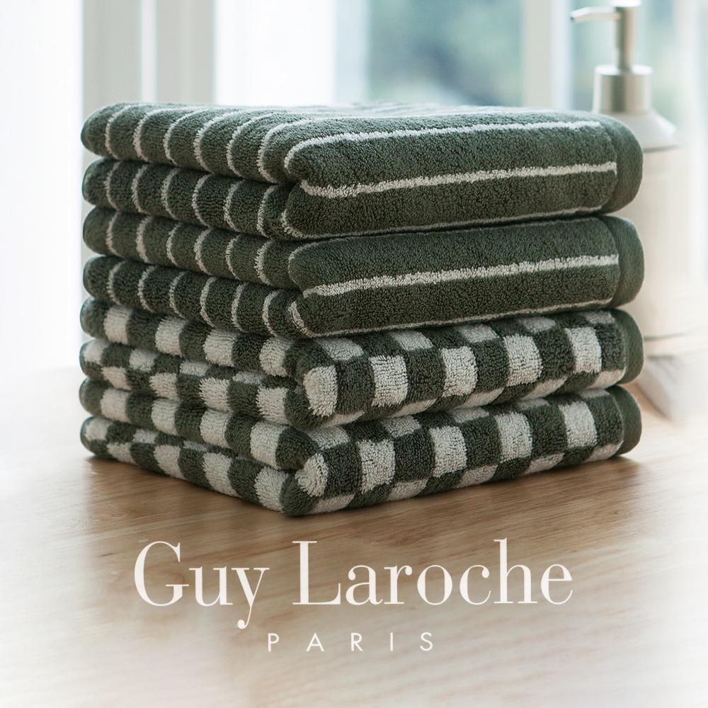 [세트상품] 기라로쉬 호텔수건 뱀부 체스&그리드 그린 4매세트