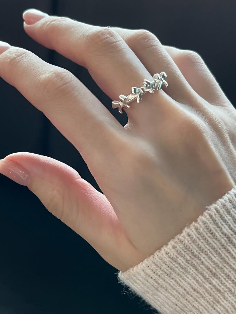 silver925  트리플 리본 반지