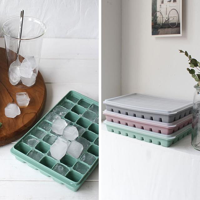 국산 실리콘 사각 40구 얼음틀 3종