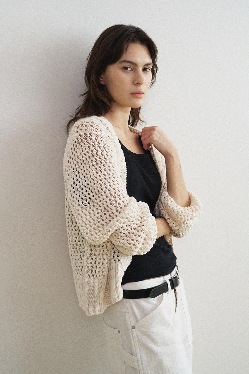 [2nd] Eiro Cotton Cardigan (Beige)