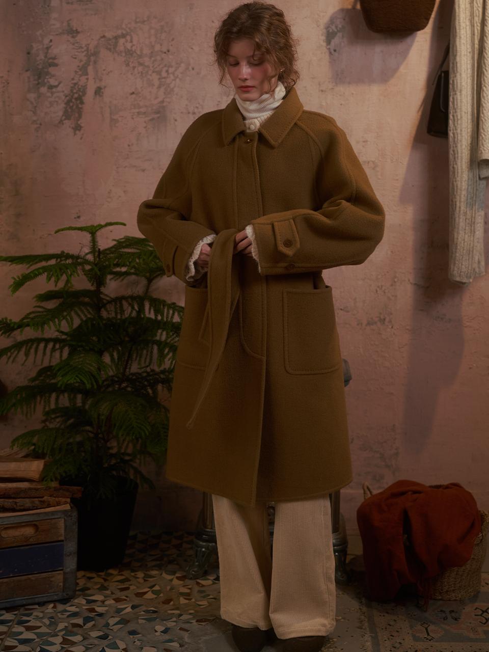 [김소은 착용] GRACIELA premium camelhair-blend handmade coat_camel