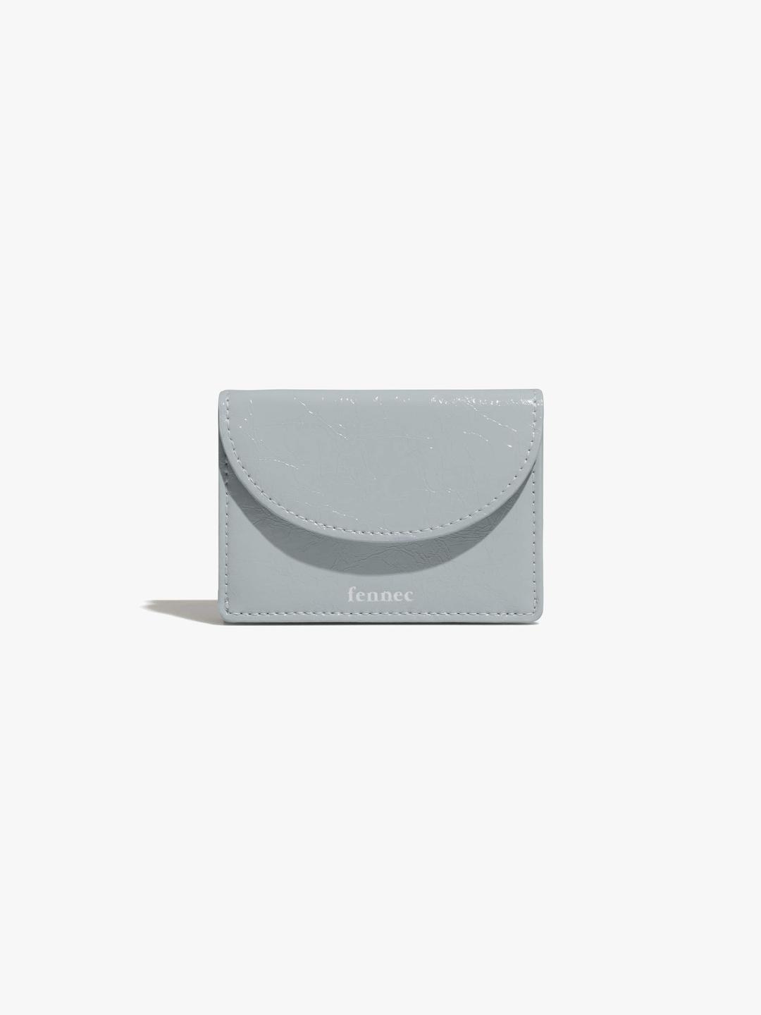 CRINKLE HALFMOON MINI WALLET - MID GREY
