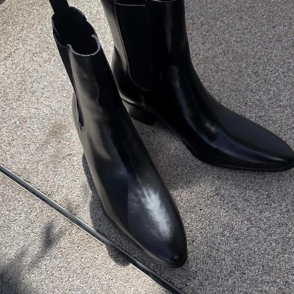 *주문폭주* [HANDMADE] 렉트 첼시 부츠