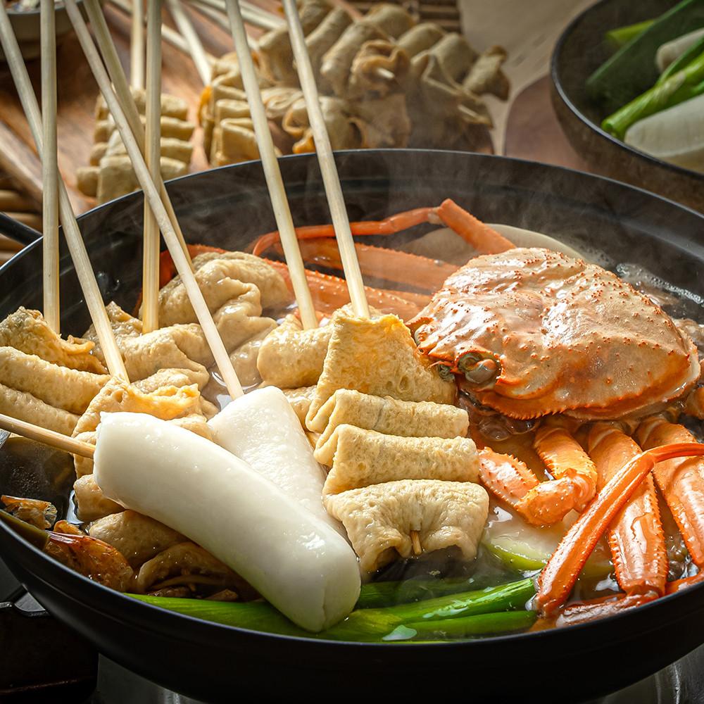 길거리 홍게 오뎅 어묵꼬치 찍어먹는 소스 증정 물떡 매운 캠핑 어묵탕 오뎅탕 밀키트