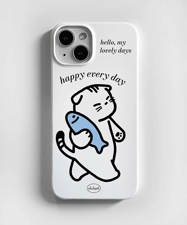 스코티쉬폴드 고양이 카드수납 하드 범퍼케이 네이비 그린 블루 유니크 아이폰 갤럭시 삼성노트 친구 생일선물 기념일 케이스