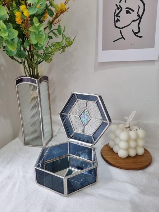 스테인드글라스 블루다이아 보석함