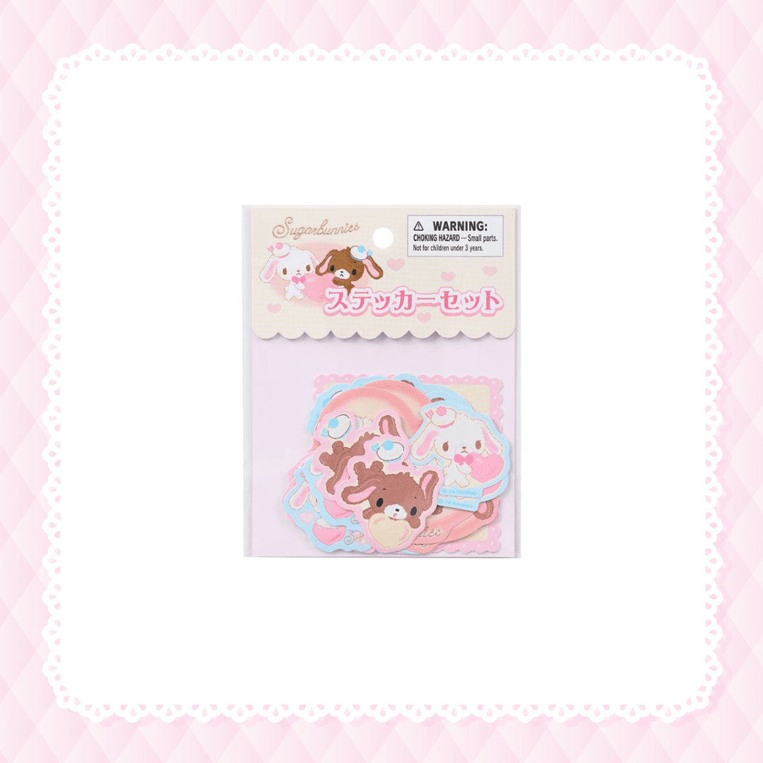 [산리오] 헤이세이 푹신푹신 하트 스티커 슈가바니즈