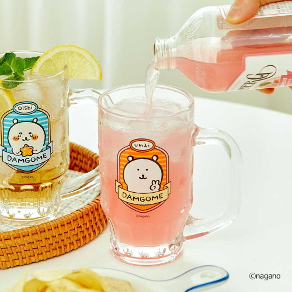 담곰이 하이볼 잔 2P 세트 농담곰 술잔 유리 컵 물컵 식기 캐릭터 굿즈