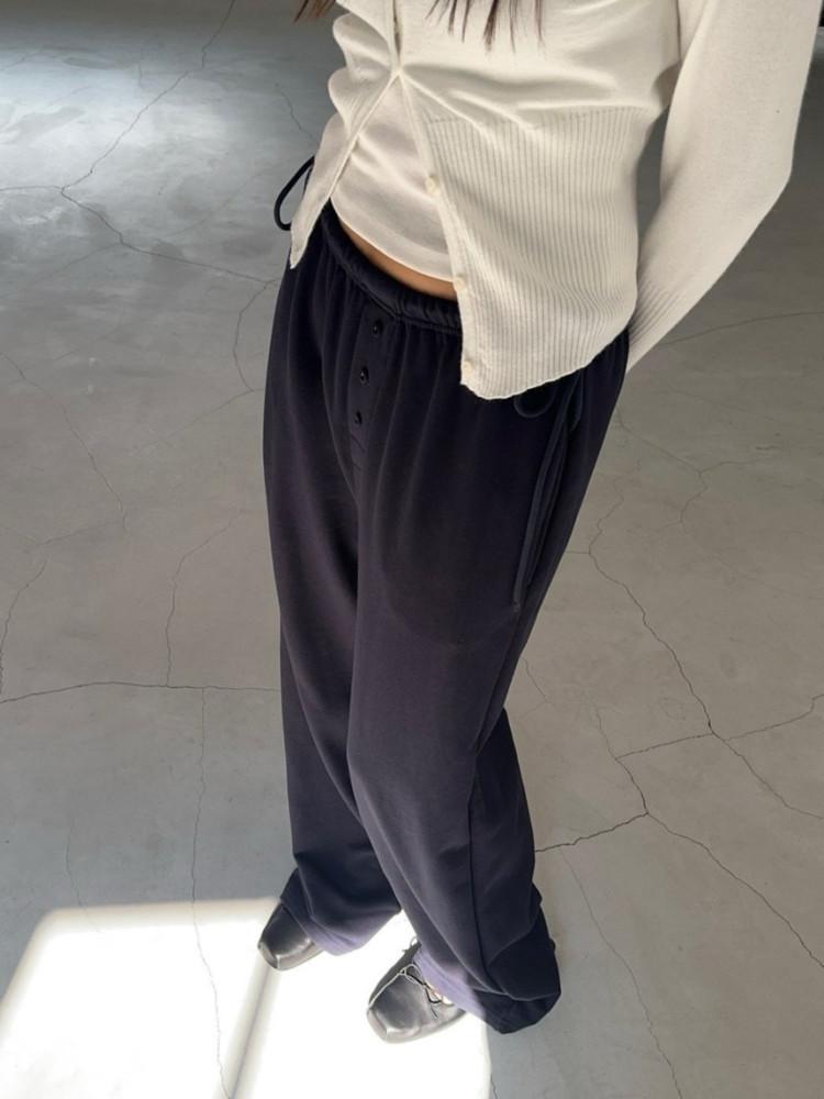 (브라운당일) 에크미 리본 밴딩 트레이닝 쭈리 팬츠