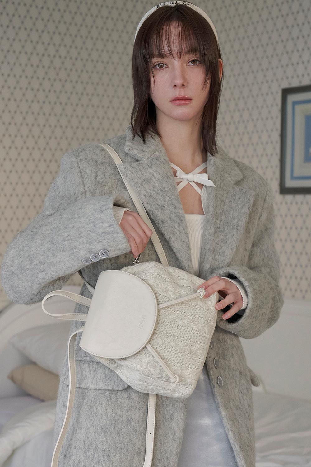 (!!sale 연장!!)KNIT BACKPACK IN IVORY