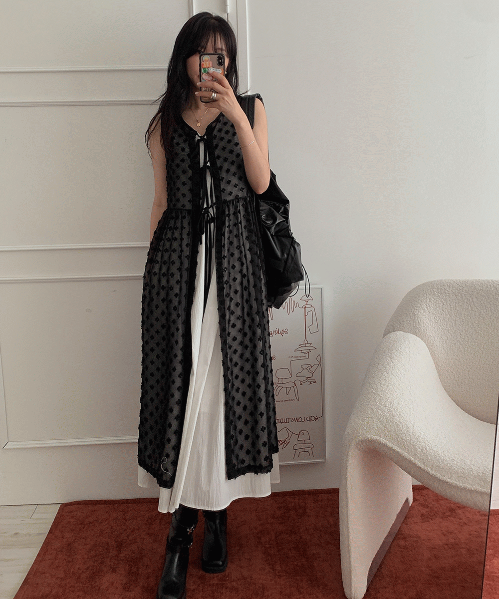 리본레이어드원피스