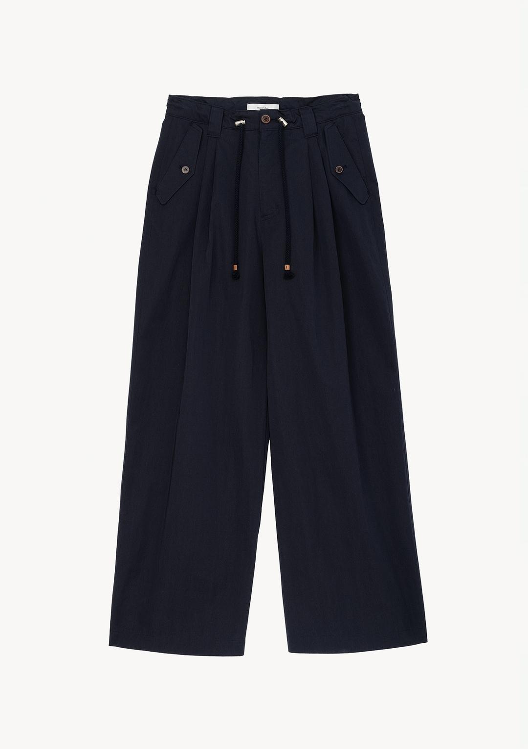 Middle Strap Pants in Navy