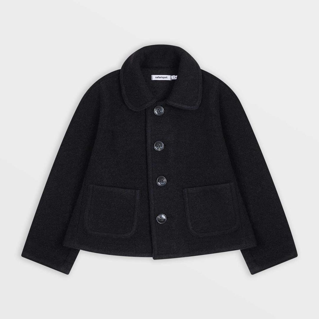 [Restock] 1/2 Wool Terry Jacket (Black)
