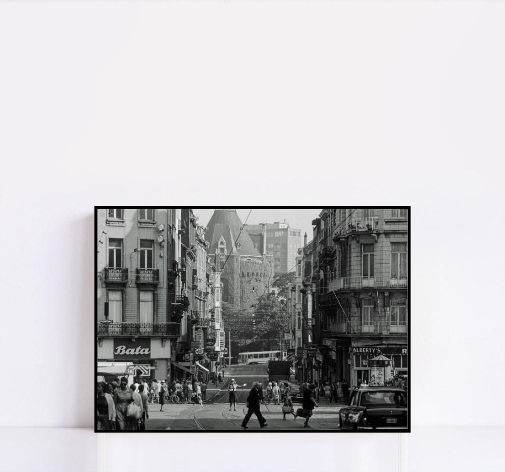 ART POSTER #352(M) Brussels 1980 유럽포스터 벨기에 브뤼셀  흑백 빈티지 사진 드로잉 카페 매장 스튜디오 오피스텔 벽가리개 소품 포스터 액자