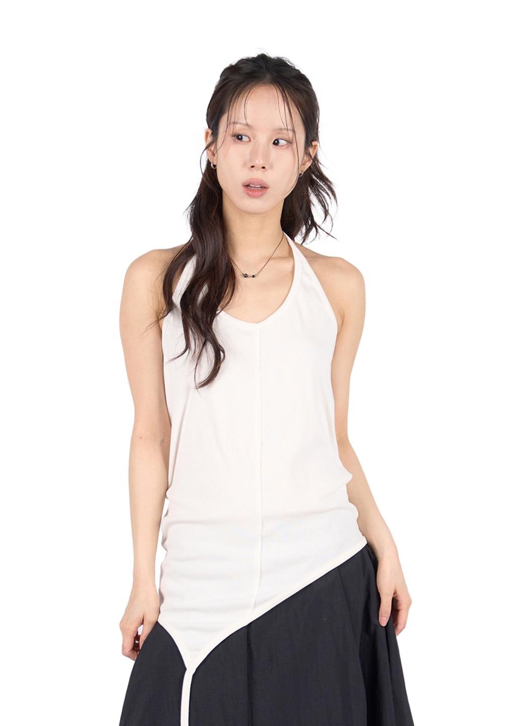 릿킴 DROP TIE HALTER SLEEVELESS
