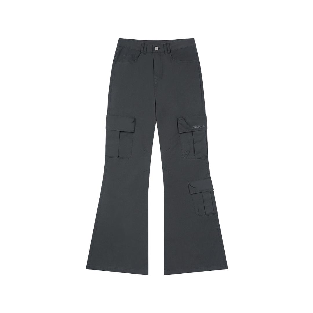오드스튜디오 카고 포켓 코튼 부츠컷 팬츠 - CHARCOAL