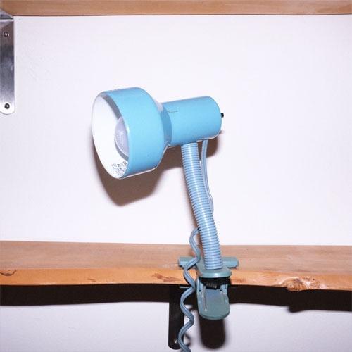1980's Vintage Adjustable Gooseneck Clip Desk Lamp(Sky Blue)