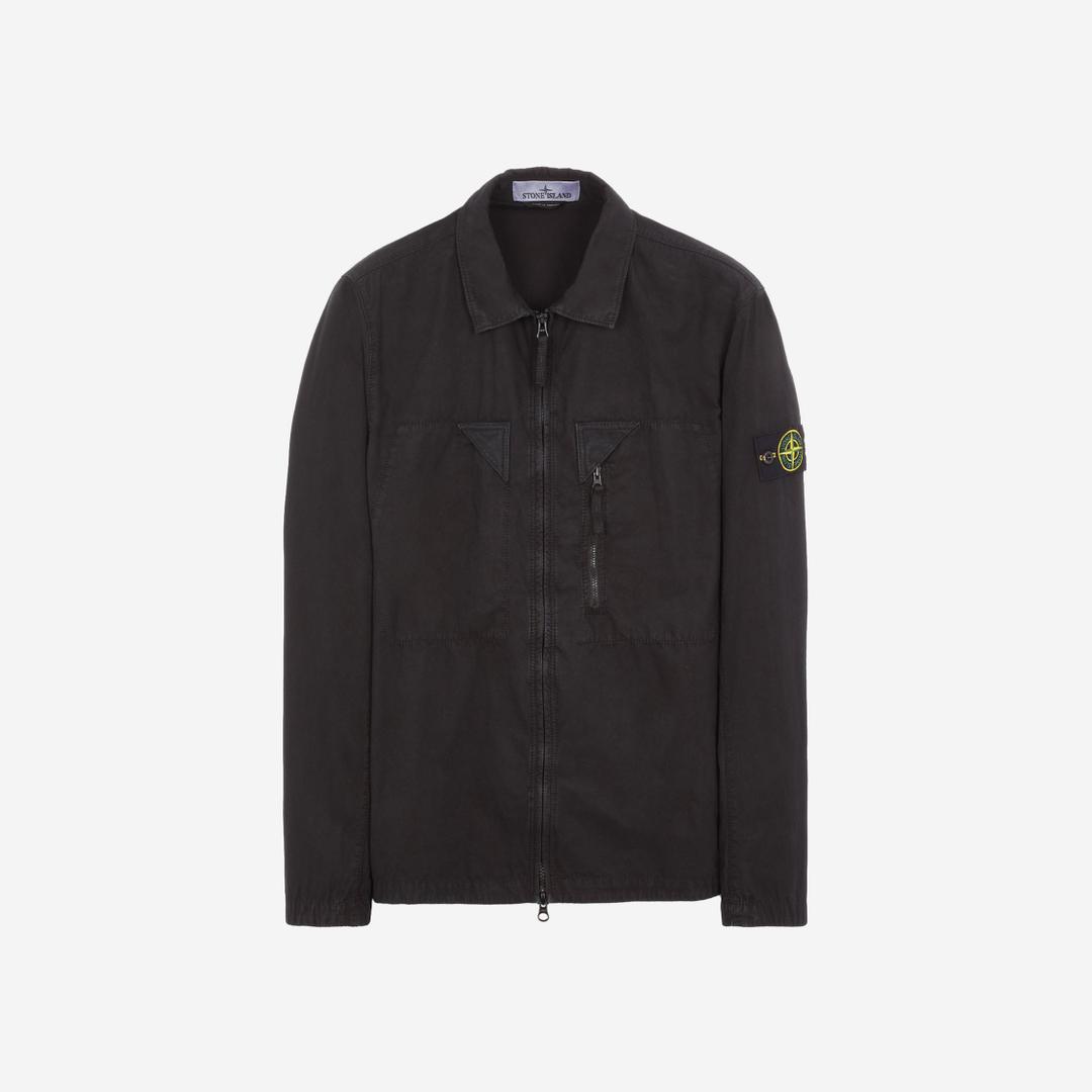 STONE  ブラック Old Treatment シャツジャケット 스톤아일랜드 Stone Island 106WN Old Treatment Overshirt Black