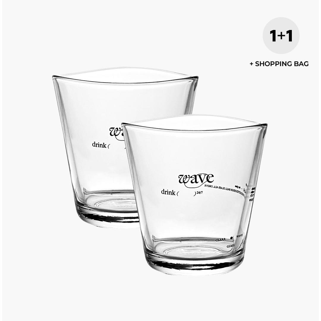 [1+1 SET] 웨이브 플로우 글라스 WAVE GLASS