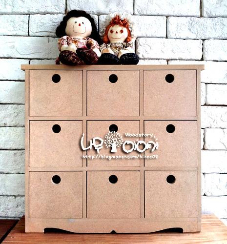 [반제품] 9칸 서랍장(mdf)- 예시작품 보고 선택하세요!