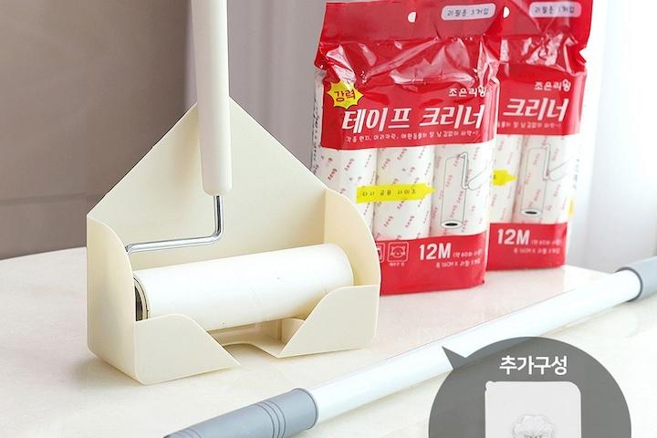 돌돌이 테이프클리너 11종세트(본체+거치대+긴봉+리필7개+벽걸이후크)