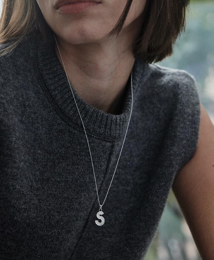 [당일출고][925 silver] Un.silver.196 / moi initial necklace