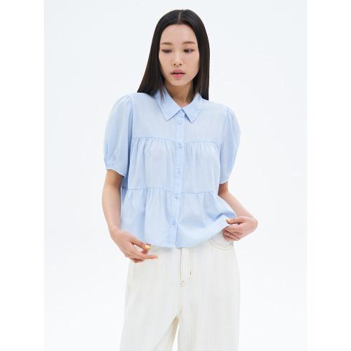 캉캉이 블라우스  스카이 블루