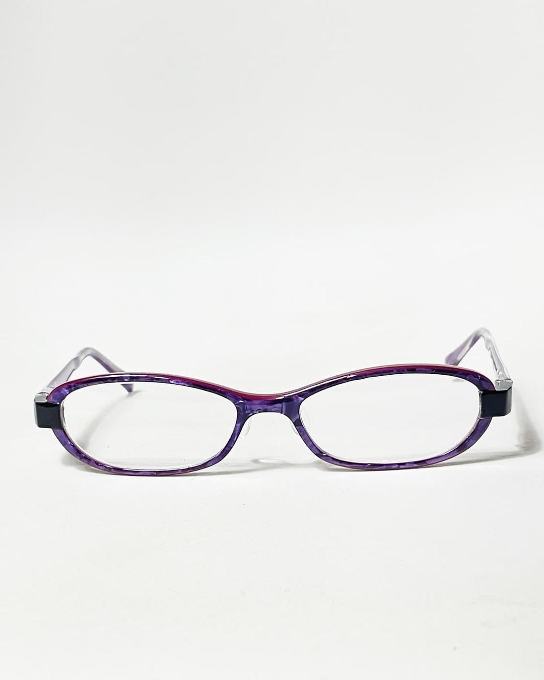 90s 퍼플 스퀘어 뿔테 빈티지 안경 | 후루츠패밀리