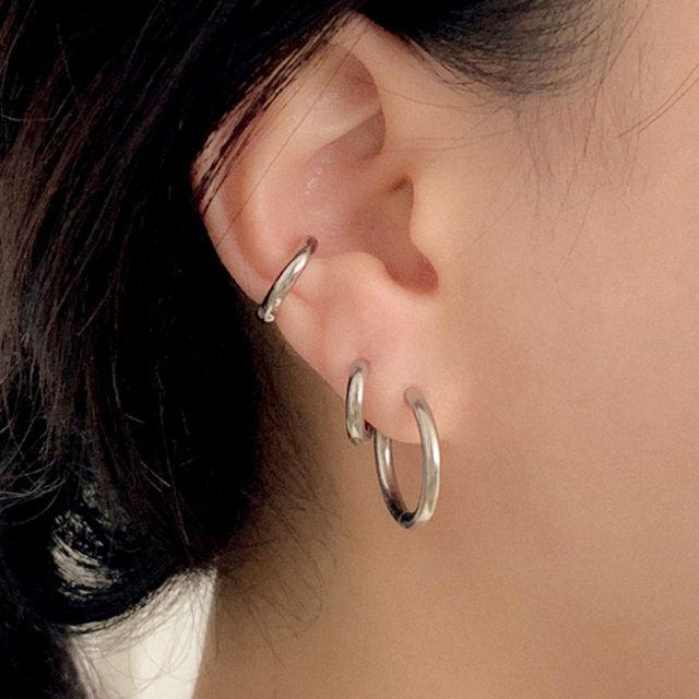 [4시 당일 출고]원터치 써지컬 볼드 링 귀걸이 귀찌 이어커프