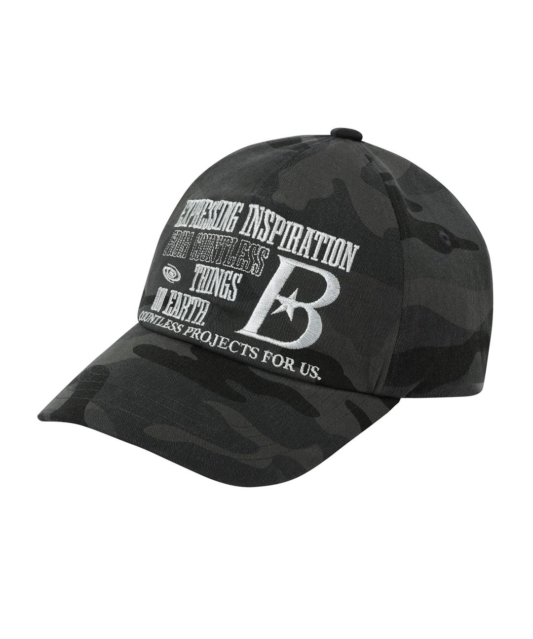 B LOGO 볼캡 [블랙 카모]