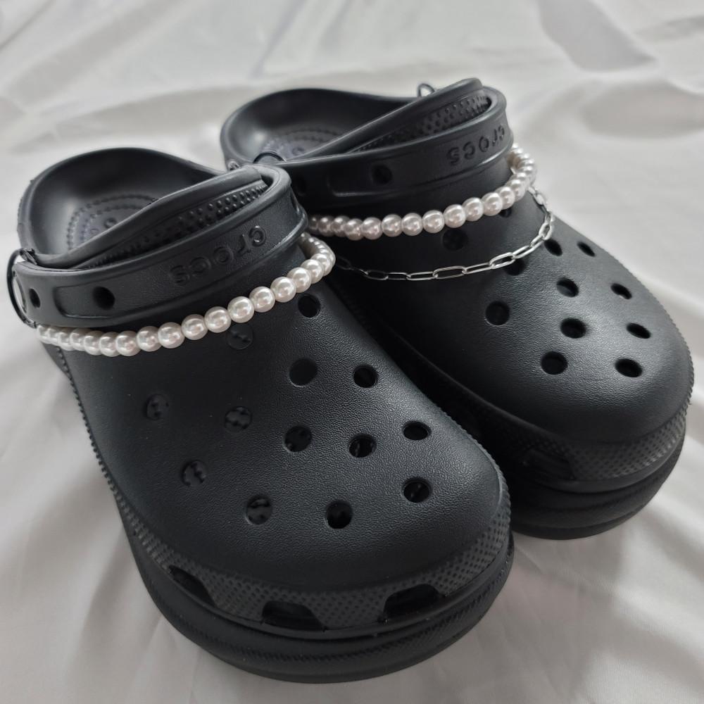 진주체인 크록스 체인 진주 스트랩 지비츠 세트 만들기