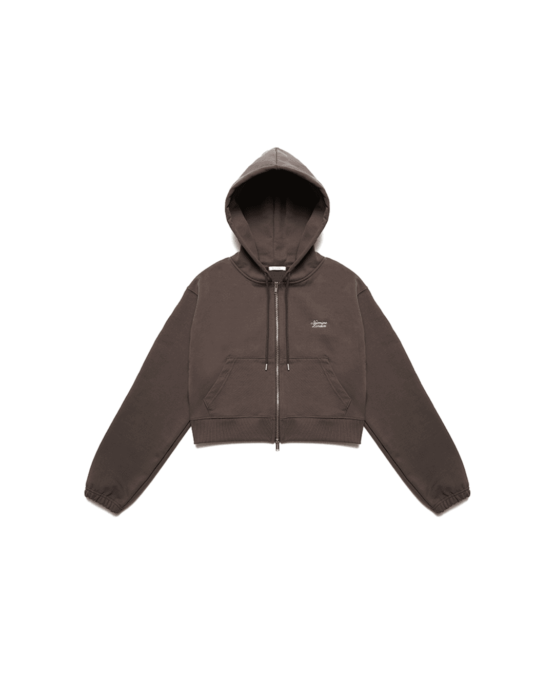S_Soft Crop Hood Zip-Up [BROWN]