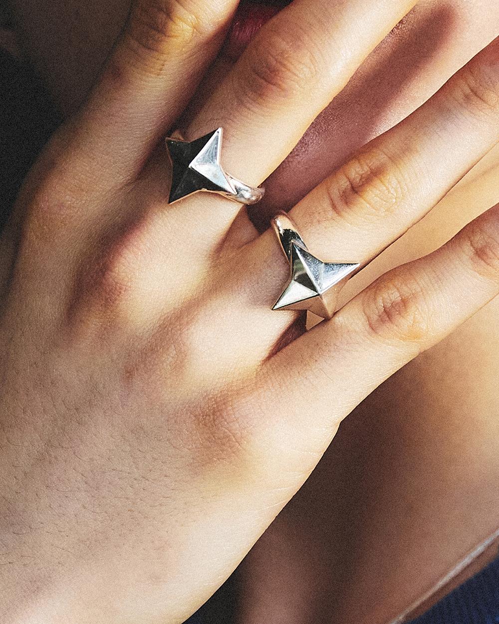 밤 물빛 은가비 반지 01