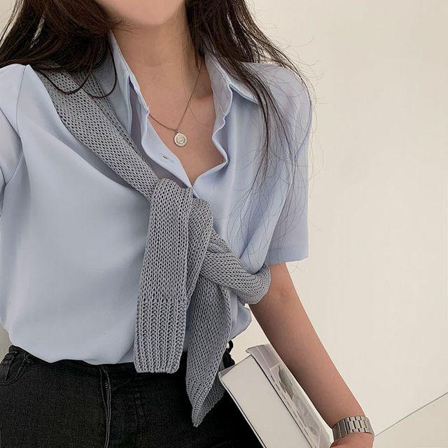 [구김X/7color]시원그자체, 썸머 반팔 블라우스 bs1027