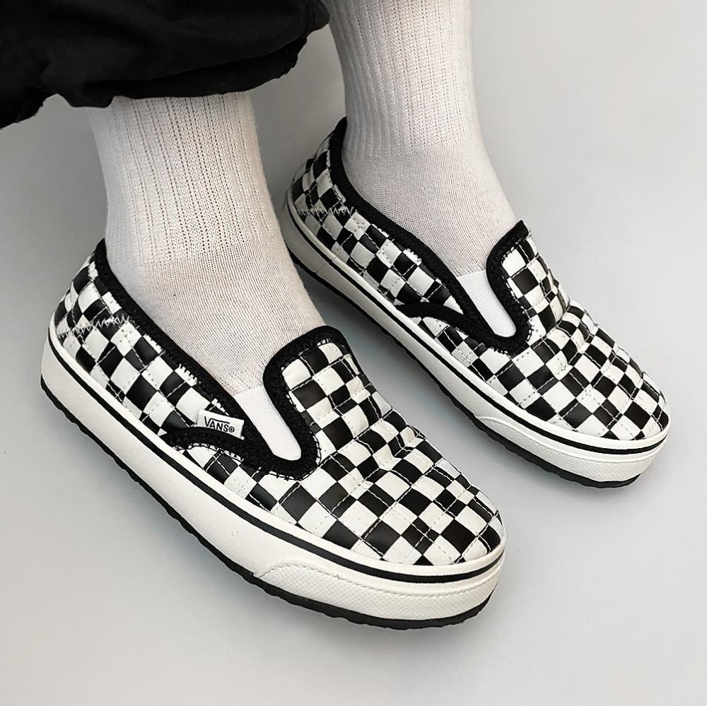 (국내매장판) 반스 패딩 슬립온 ER-2 방한화 블랙 체커 보드