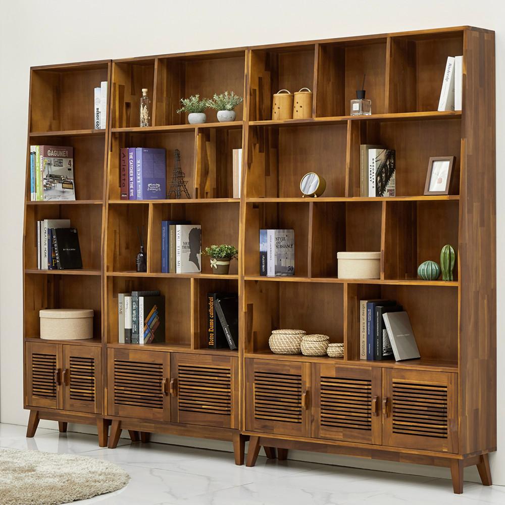 오크빌 까시아 원목 책장 5단 600 900 1200