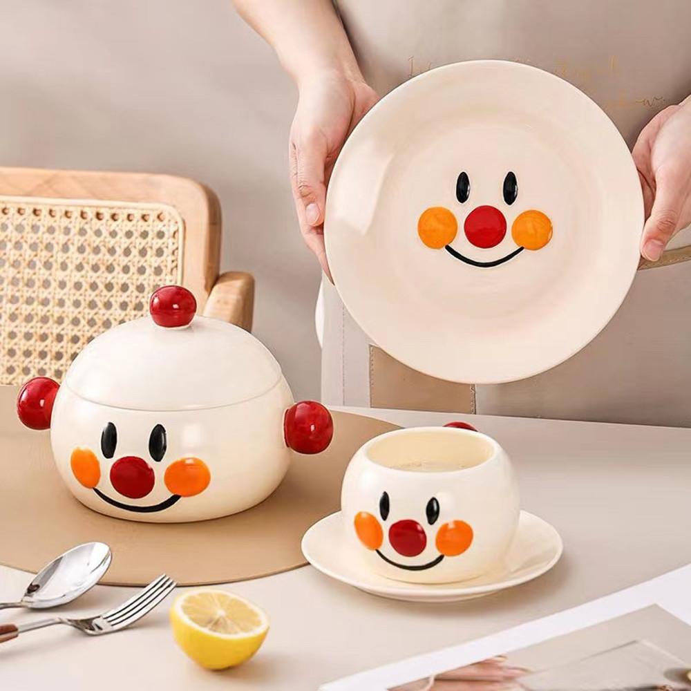 호빵맨 식기 세트 핸드페인팅 도자기 접시 그릇 밥그릇 커피잔