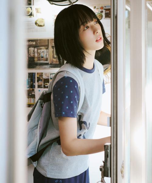 STAR TWO TONE T-SHIRT, GRAY