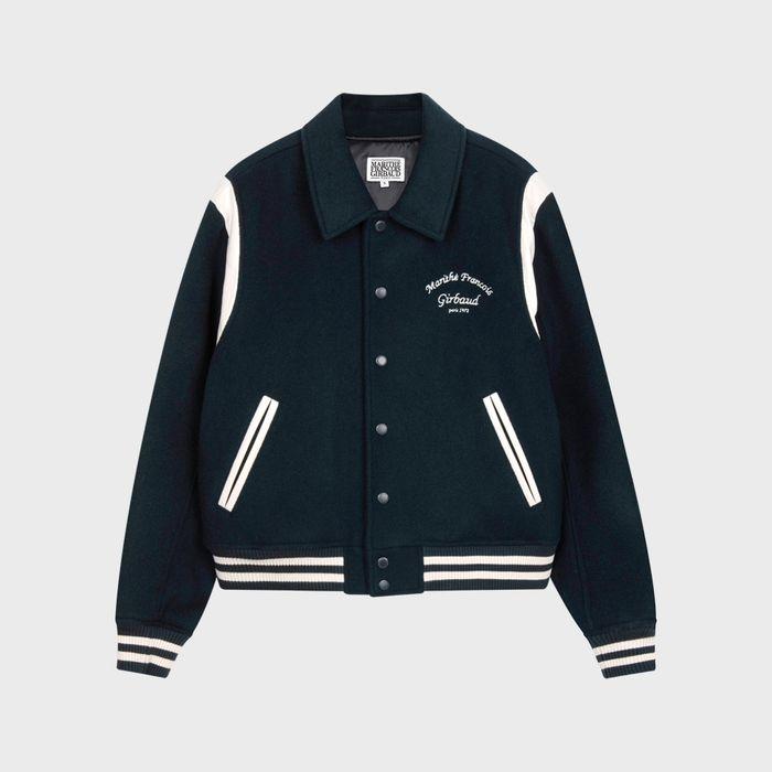 CHAIN LOGO VARSITY JACKET dark green