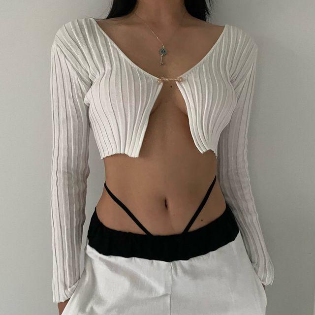 [이게 진짜 언더붑] 크롭기장 골지 숏가디건 언더붑 스트릿 방송댄스 비키니 로브