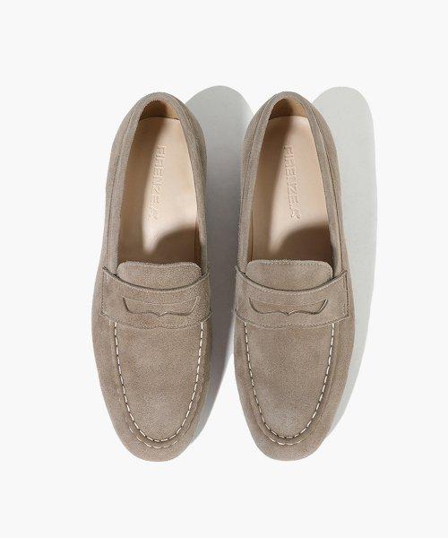 플랫디자인 슬림 유팁라인 램스킨 스웨이드 페니로퍼 7100-QS [ASH BEIGE]