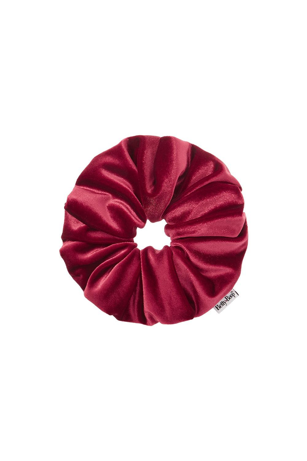 BETTYBOOP Velvet Hair Shushu Scrunchie_Red