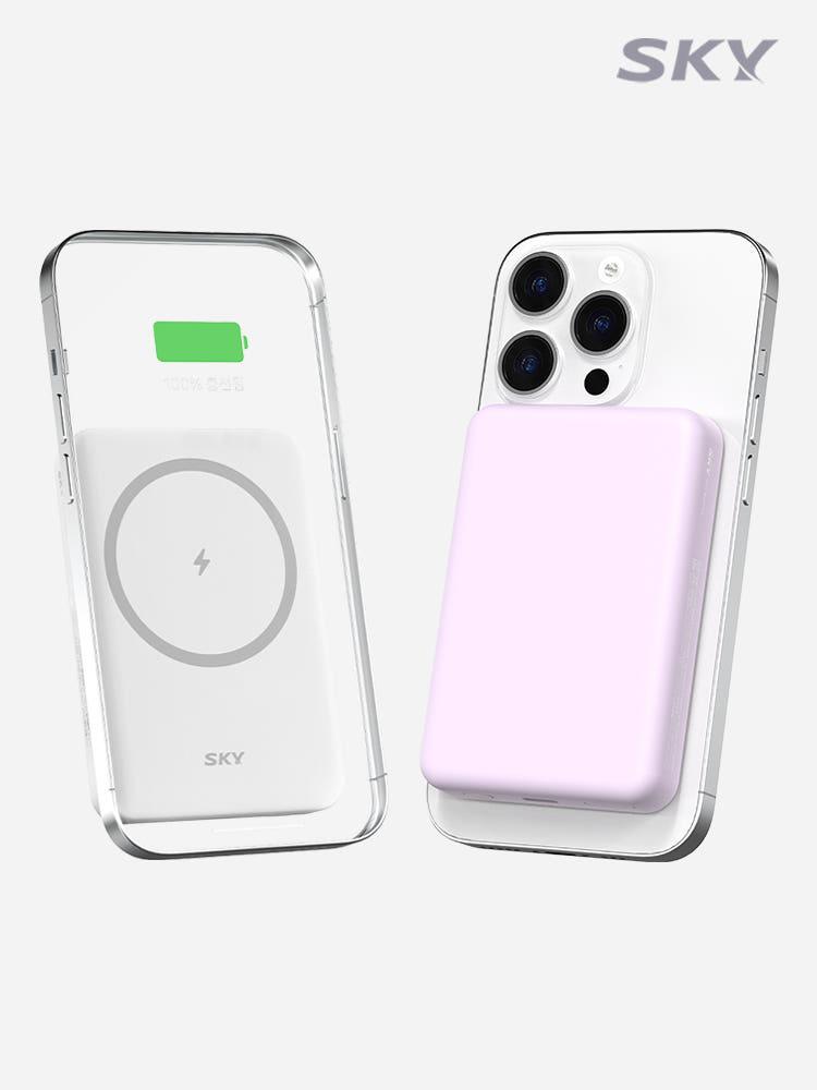 스카이 필 맥세이프 무선 보조배터리 5000mAh+링 스티커 M05