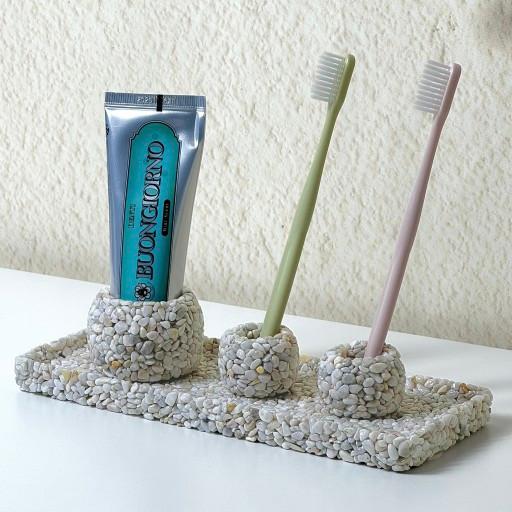 🛀천연자갈 칫솔꽂이세트 I 세면대세트•욕실세트