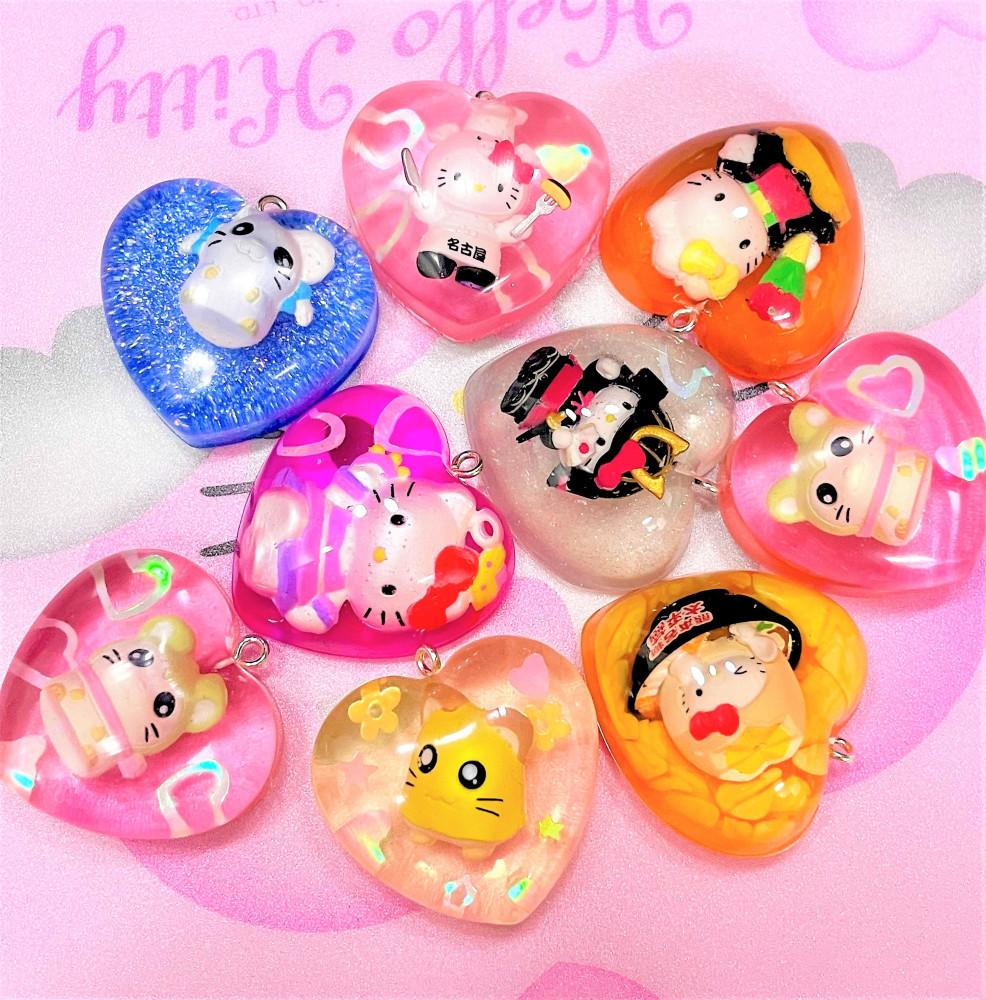 키티, 햄토리 하트통통 레진키링 / 콜북키링 레진키링